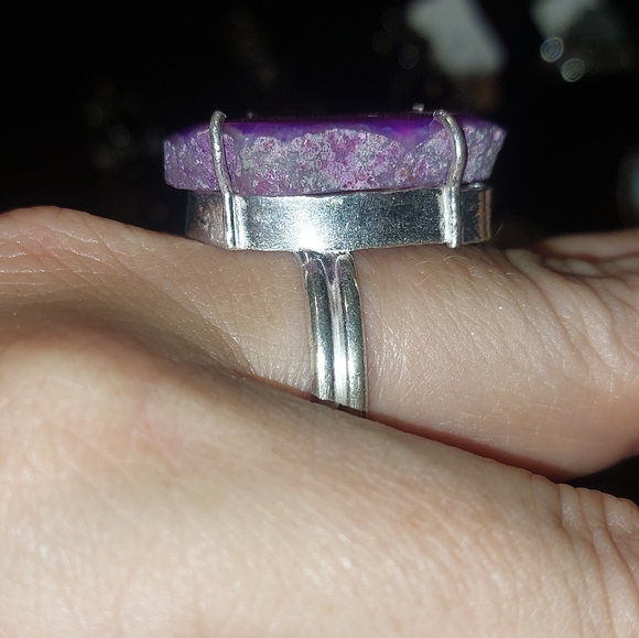 Solar Agate Druzy Ring Size 9.25 - Picture 7 of 8